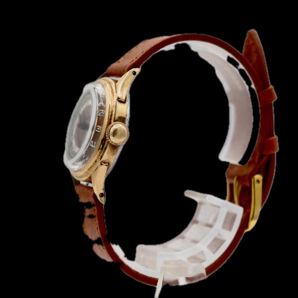 Vintage Bulova Bullseye Dial Men's Mechanical Wristwatch 10 BCC Steel & 10k RGP - Picture 5 of 5